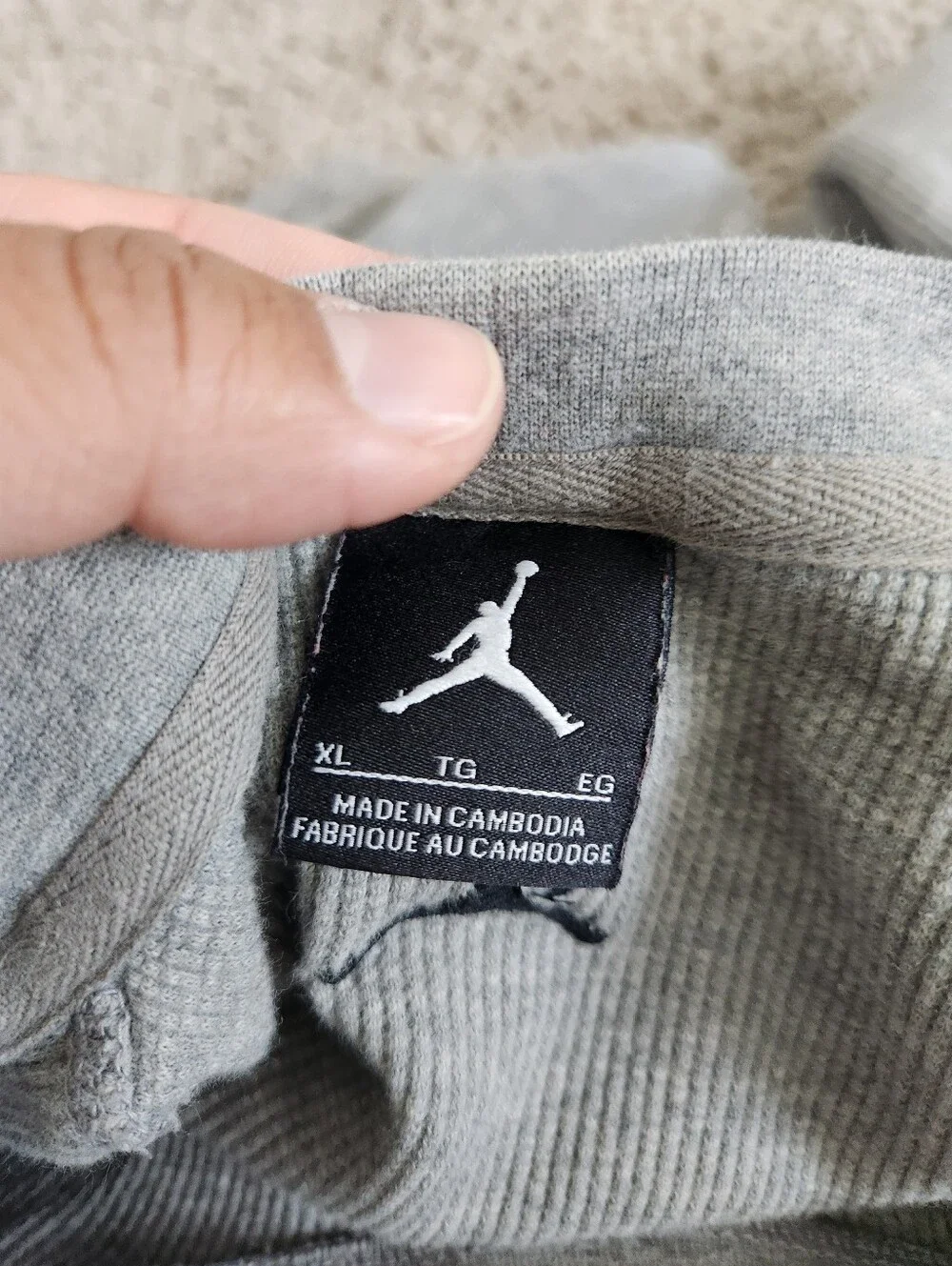 Air Jordan Waffle Knit Long Sleeve Thermal Size XL